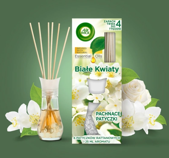 Air Wick patyczki zapachowe Białe Kwiaty 30 ml