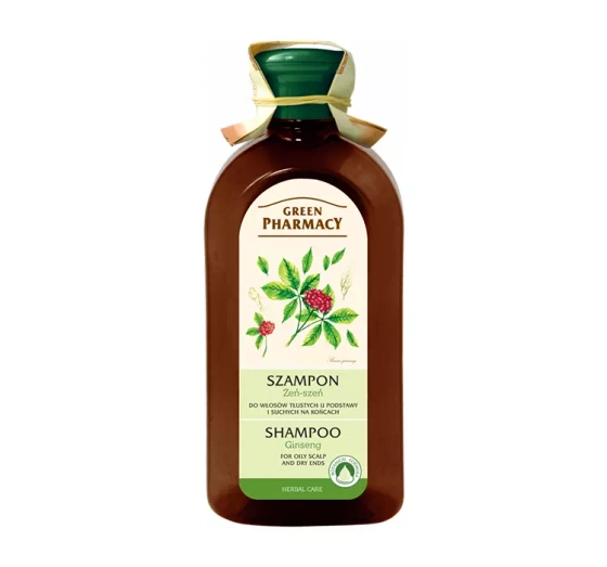 Green Pharmacy szampon do włosów tłustych u podstawy a suchych na końcach Żeń-szeń 350 ml
