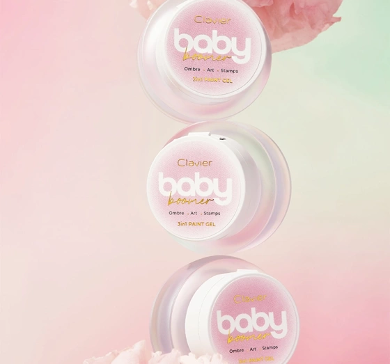 Clavier Nailsology Baby Boomer Sparkle wielozadaniowy żel 3w1 do stylizacji paznokci S03 Starlit 3 g