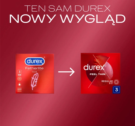 Durex Feel Thin cienkie prezerwatywy 3 szt