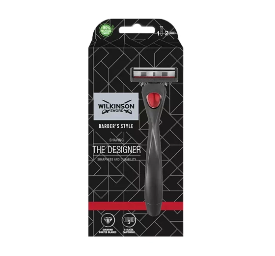 Wilkinson Sword Barber's Style The Designer maszynka do golenia dla mężczyzn rączka 2 wkłady