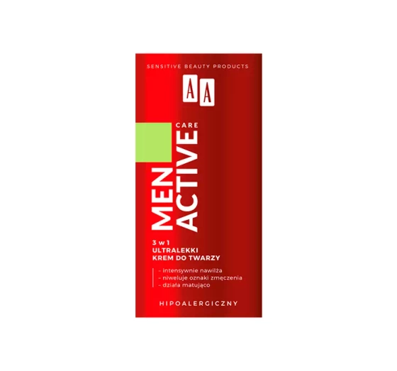 AA Men Active Care ultralekki krem do twarzy 3w1 50 ml