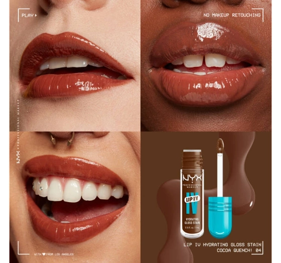 NYX Professional Makeup Lip IV Hydrating Gloss Serum błyszczyk do ust 04 Cocoa Quench! 5 ml
