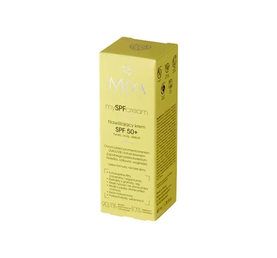 Miya Cosmetics My SPF Cream nawilżający krem SPF 50 twarz oczy dekolt 40ml
