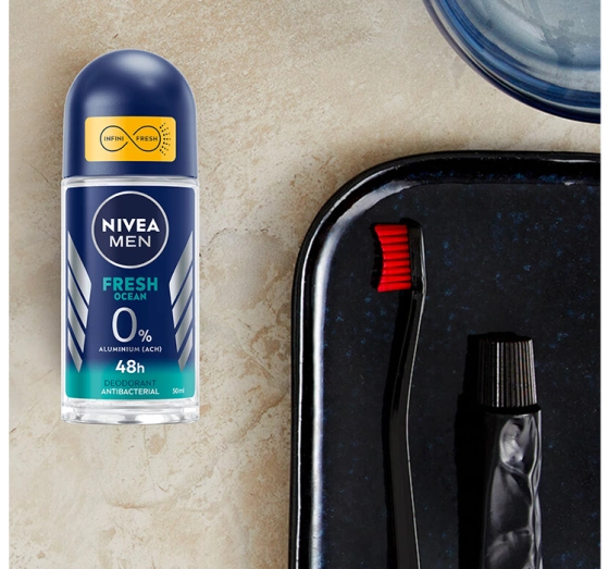 NIVEA MEN Fresh Ocean dezodorant roll-on dla mężczyzn 50 ml