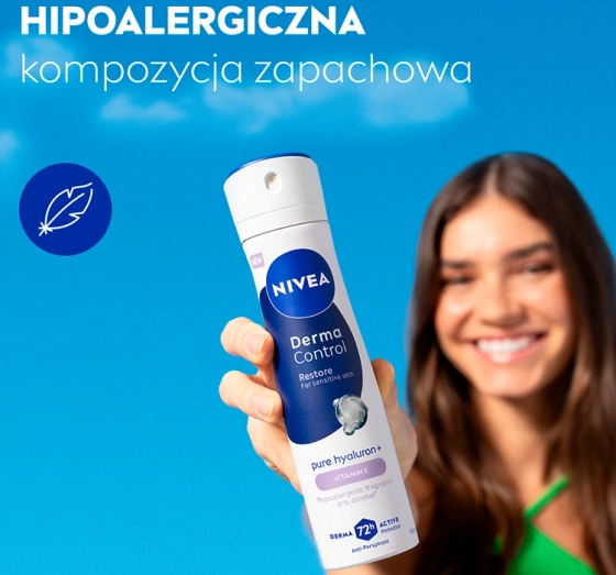 NIVEA Derma Control antyperspirant w sprayu dla kobiet Restore 150 ml