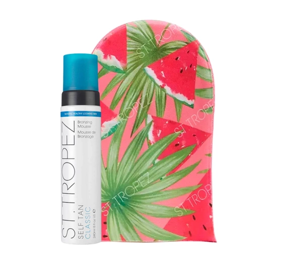 ST. TROPEZ SELF TAN PIANKA BRĄZUJĄCA CLASSIC 240ML VELVET LUXE RĘKAWICA DO APLIKACJI SAMOOPALACZA