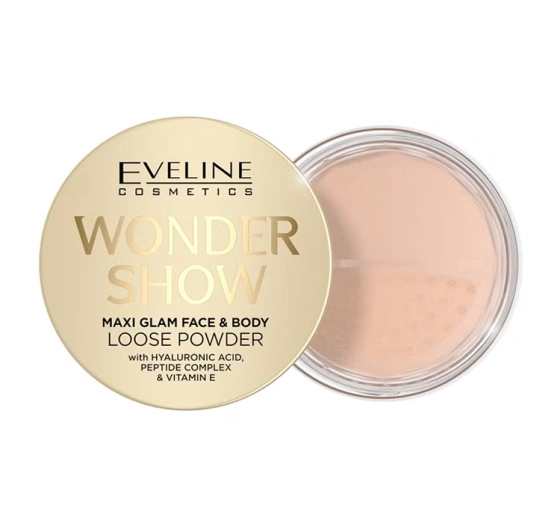 Eveline Cosmetics Wonder Show sypki puder do twarzy i ciała Maxi Glam 6 g