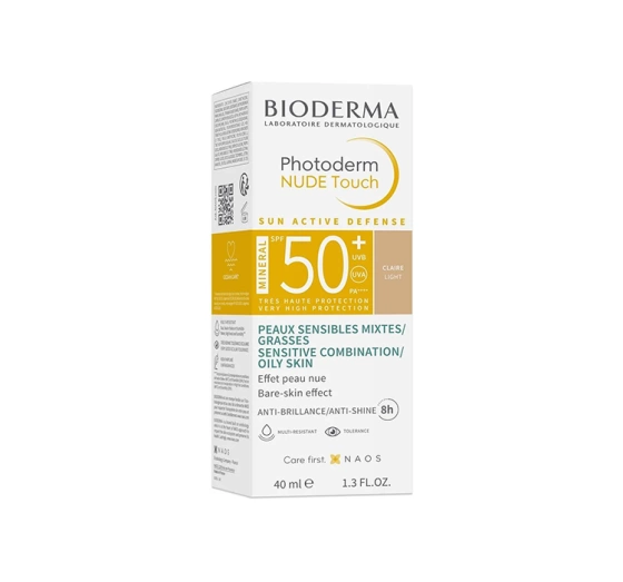 Bioderma Photoderm Nude Touch Mineral podkład mineralny z efektem nude SPF50 Light 40 ml