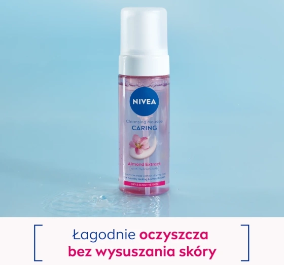 NIVEA Caring pielęgnująca pianka do oczyszczania twarzy 150 ml