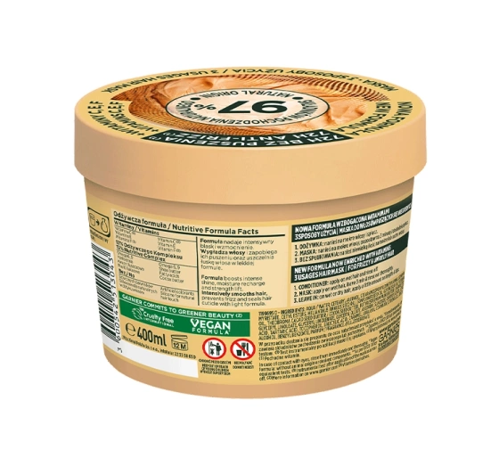 Garnier Fructis Hair Food Cocoa Butter wygładzająca maska do włosów niesfornych 400 ml