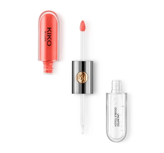 KIKO Milano Unlimited Double Touch dwuetapowa pomadka w płynie 114 Orange Red 2x3ml