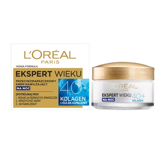 L'Oréal Paris Ekspert Wieku przeciwzmarszczkowy krem nawilżający na noc 40 50 ml