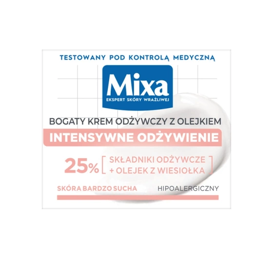 Mixa bogaty krem odżywczy z olejkiem skóra sucha 50 ml