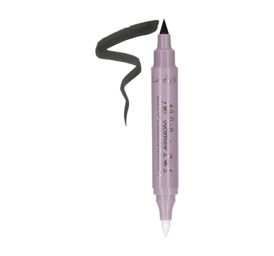 Lovely No Worries 2in1 eyeliner dwustronny Black