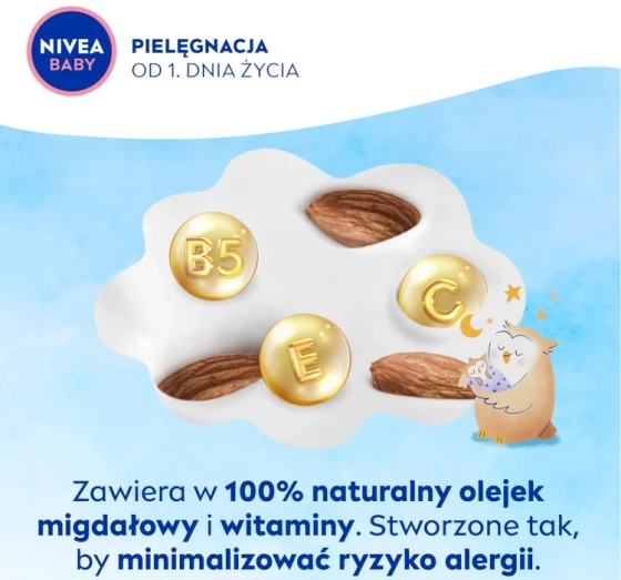 NIVEA BABY mleczko nawilżające na dobranoc dla dzieci 200 ml
