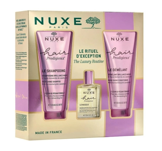 Nuxe The Luxury Routine zestaw kosmetyków do włosów szampon 200 ml odżywka 200 ml odżywka przed myciem 30 ml