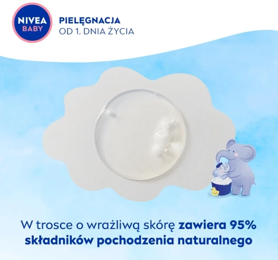 NIVEA BABY żel 2w1 do mycia ciała i włosów dla dzieci z pompką 500 ml