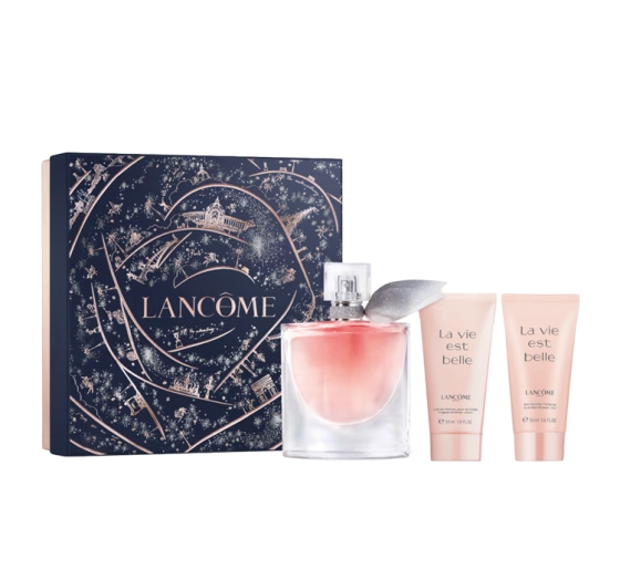 Lancôme La Vie Est Belle woda perfumowana spray 50 ml żel pod prysznic 50 ml balsam do ciała 50 ml
