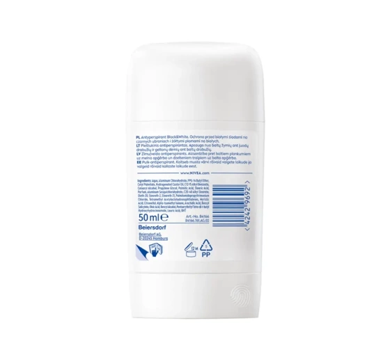 NIVEA Black&White Invisible Silky Smooth antyperspirant w sztyfcie dla kobiet 50 ml
