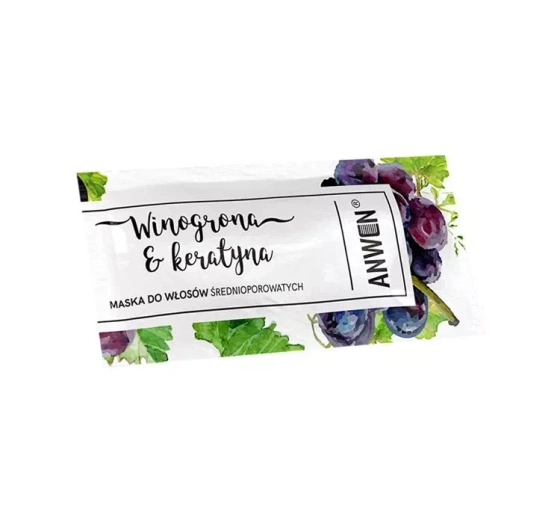 Anwen Winogrona&Keratyna maska do włosów średnioporowatych 10 ml
