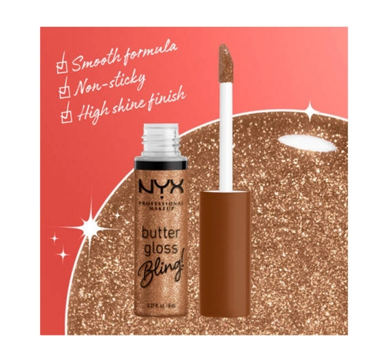 NYX Professional Makeup Butter Gloss Bling błyszczyk do ust 04 Pay Me In Gold 8 ml