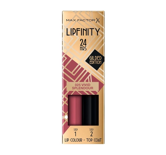 Max Factor Lipfinity pomadka 025 Vivid Splendour 2,3 ml Top Coat 1,9 g