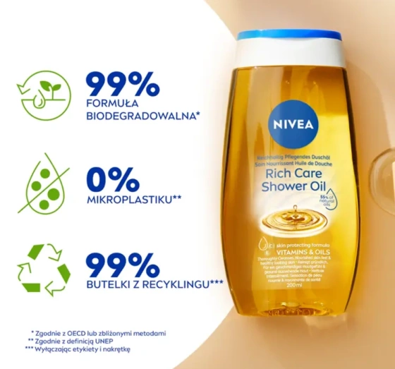 NIVEA Rich Care pielęgnujący olejek pod prysznic 200 ml