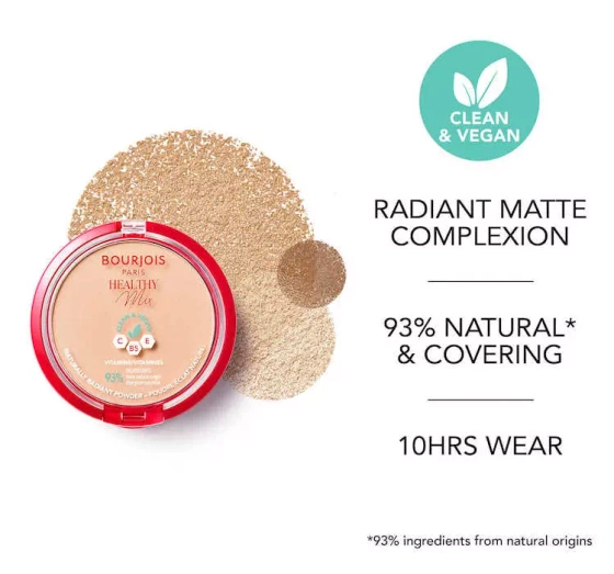Bourjois Healthy Mix Clean matujący puder do twarzy 02 Vanilla 10 g