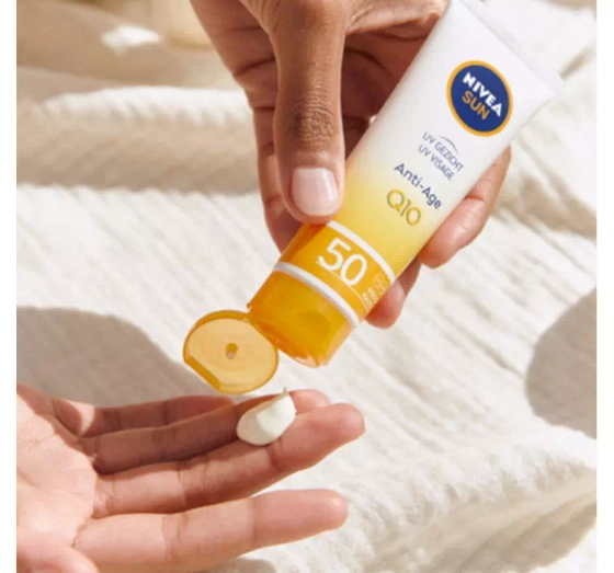NIVEA SUN UV Face Q10 Anti-Age przeciwzmarszczkowy krem przeciwsłoneczny do twarzy SPF50 50 ml