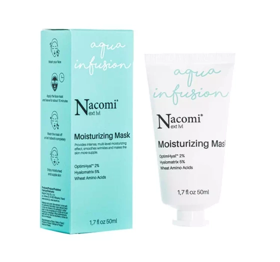 Nacomi Next Level Aqua Infusion nawilżająca maska do twarzy 50 ml