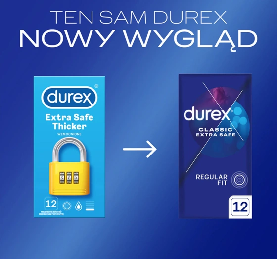 Durex Classic Extra Safe prezerwatywy wzmocnione 12 szt