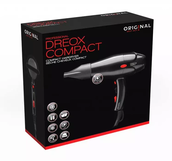ORIGINAL PROFESSIONAL DREOX COMPACT SUSZARKA DO WŁOSÓW 2000W CZARNA