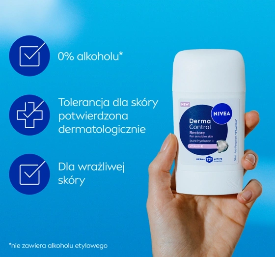 NIVEA Derma Control antyperspirant w sztyfcie dla kobiet Restore 50 ml