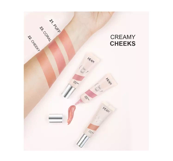 Hean Creamy Cheeks róż do policzków w kremie 21 Puff 10 ml