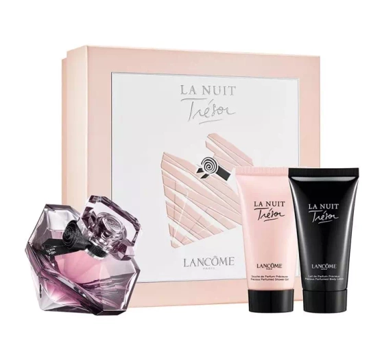Lancôme La Nuit Trésor woda perfumowana spray 50 ml żel pod prysznic 50 ml balsam do ciała 50 ml