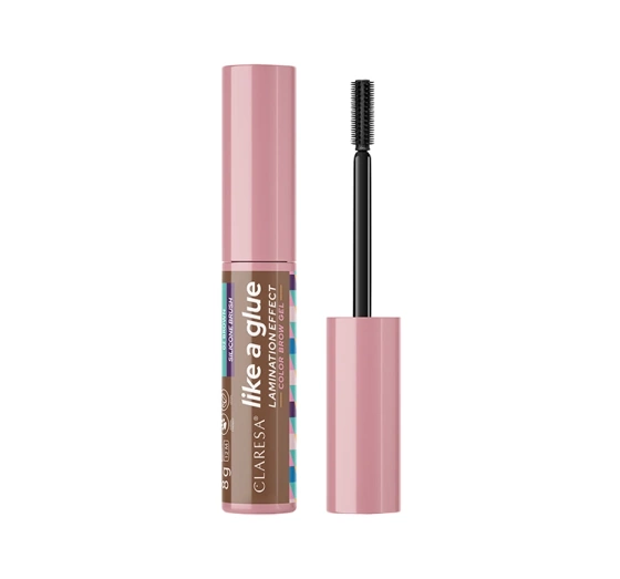 Claresa Like a Glue kolorowy żel do brwi 02 Brown 8 g