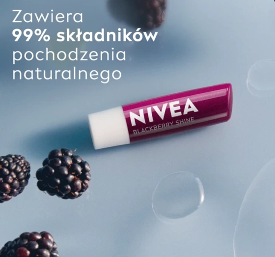 NIVEA pielęgnująca pomadka do ust Blackberry Shine 4,8 g
