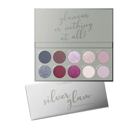 Claresa Silver Glam paleta cieni do powiek 12 g