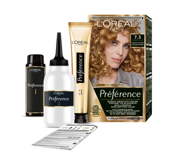 L’Oréal Paris Préférence farba do włosów 7.3 Złocisty Blond