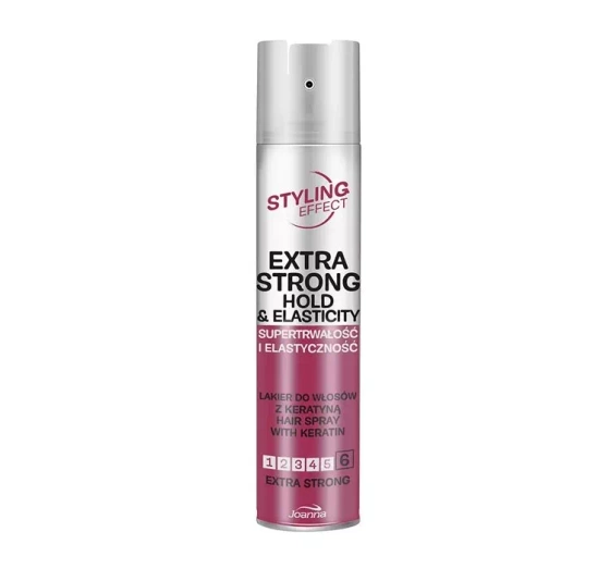 Joanna Styling Effect lakier do włosów supertrwałość i elastyczność Extra Strong 250ml