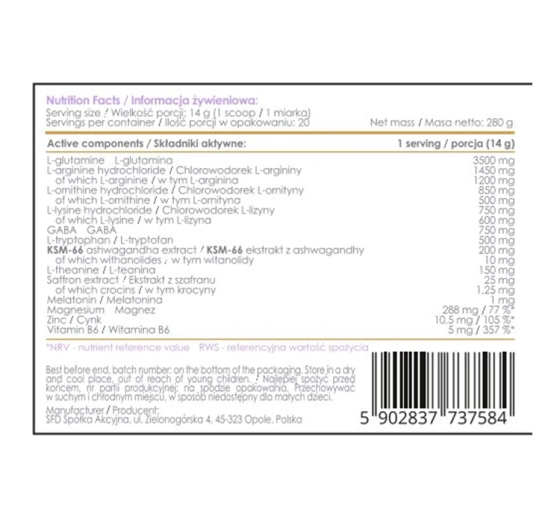 Allnutrition Alldeynn Sleeprose suplement diety w proszku Lemon Orange 280 g