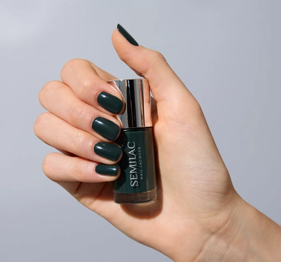 Semilac Nail Lacquer klasyczny lakier do paznokci 114 Bottle Green 9 ml