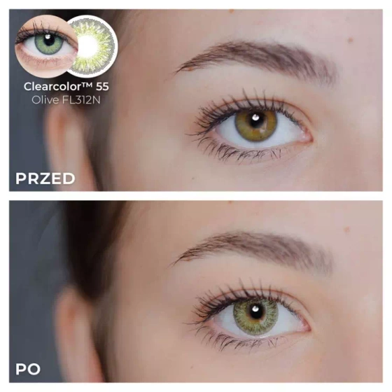 Clearlab ClearColor 55 Olive kolorowe soczewki kontaktowe 2 szt