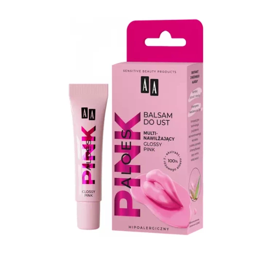AA Pink Aloes multi-nawilżający balsam do ust Glossy Pink 10 g
