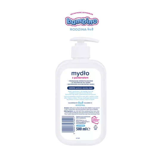 Bambino Rodzina mydło z pantenolem Mirabelka 500 ml