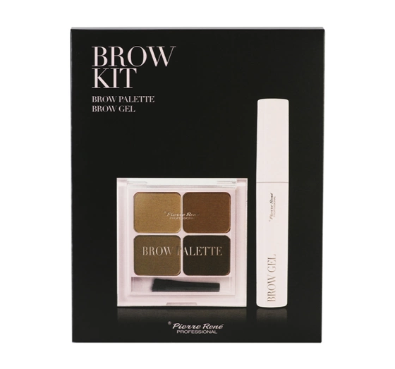 Pierre Rene Brow Kit zestaw do makijażu brwi żel do stylizacji brwi paletka do brwi