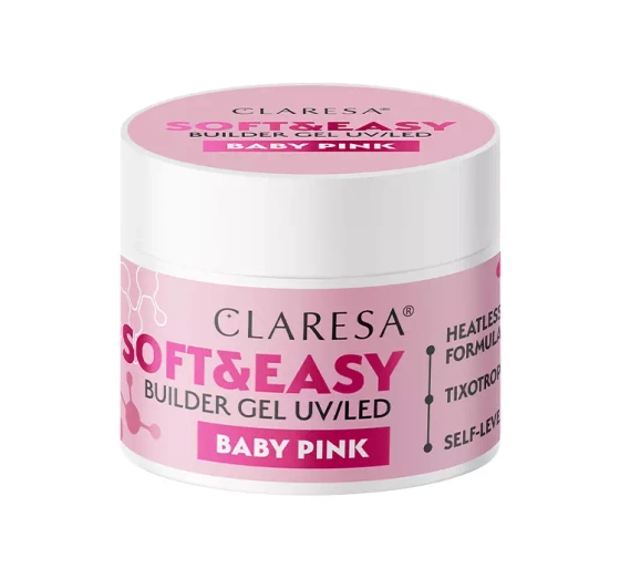 Claresa Soft & Easy żel budujący Baby Pink 45 g