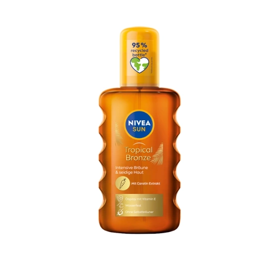 NIVEA SUN Tropical Bronze olejek do opalania w sprayu SPF6 200 ml