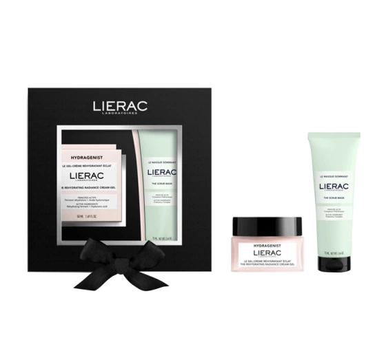 Lierac zestaw kosmetyków do pielęgnacji twarzy nawilżający krem do twarzy 50 ml maska peelingująca 75 ml